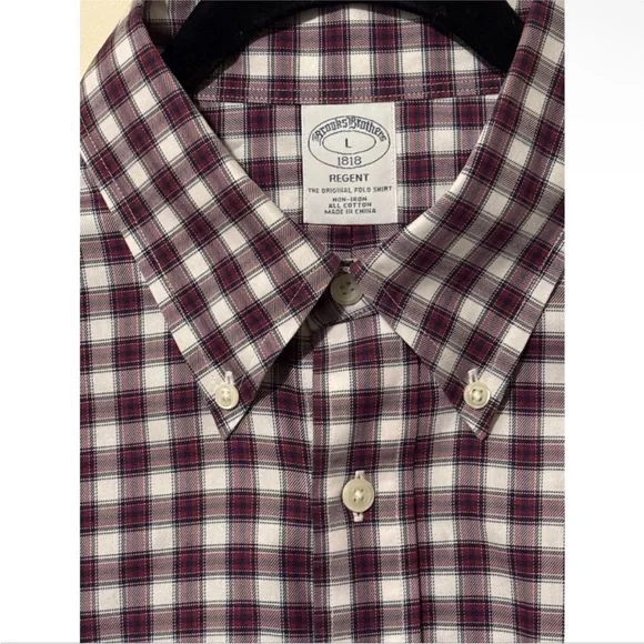 Brooks Brothers Button Down Shirt ~ Mens Large~ Regent Fit~Non-Iron~ 100% Cotton - Picture 1 of 4